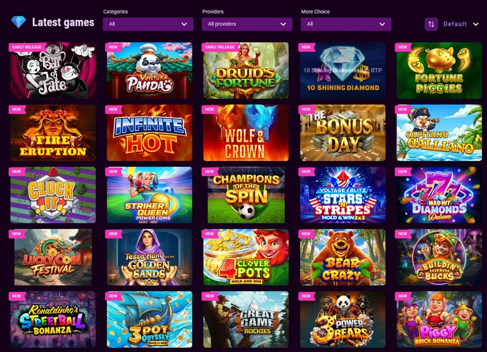 Catalogo de juegos nuevos de Booi Casino con tragamonedas recien lanzadas de los mejores proveedores