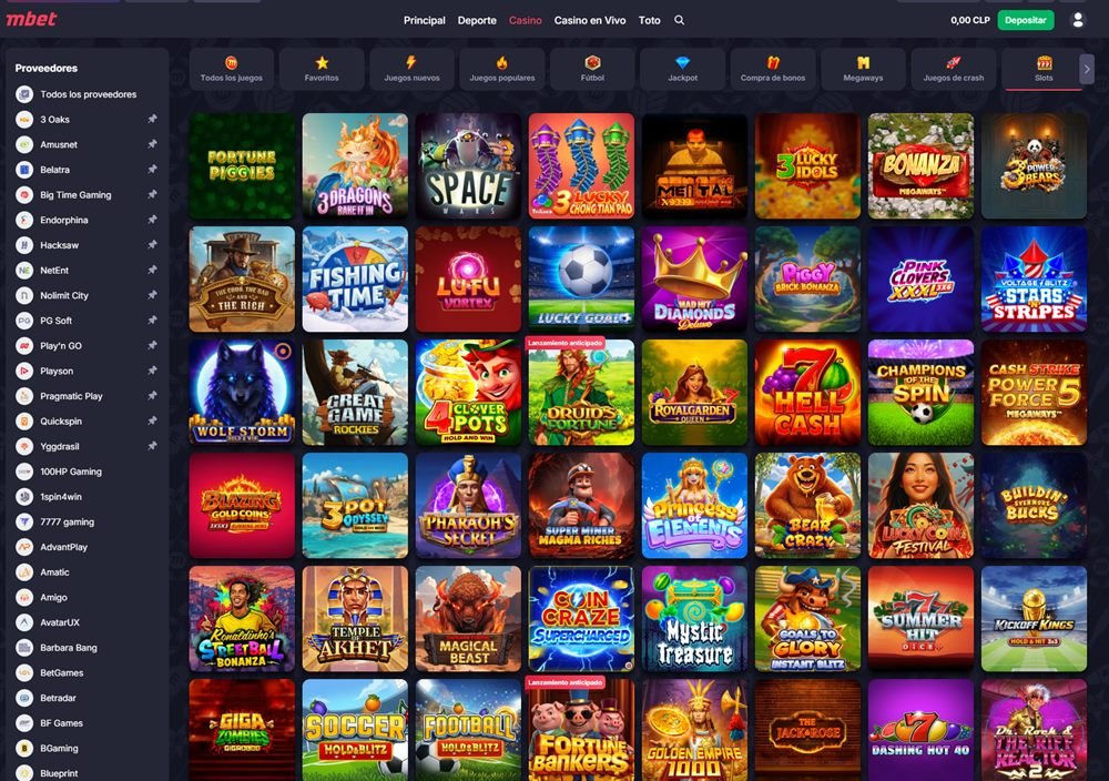 Catálogo de tragamonedas de Marathonbet con cientos de slots de Pragmatic Play, NetEnt y Play'n GO
