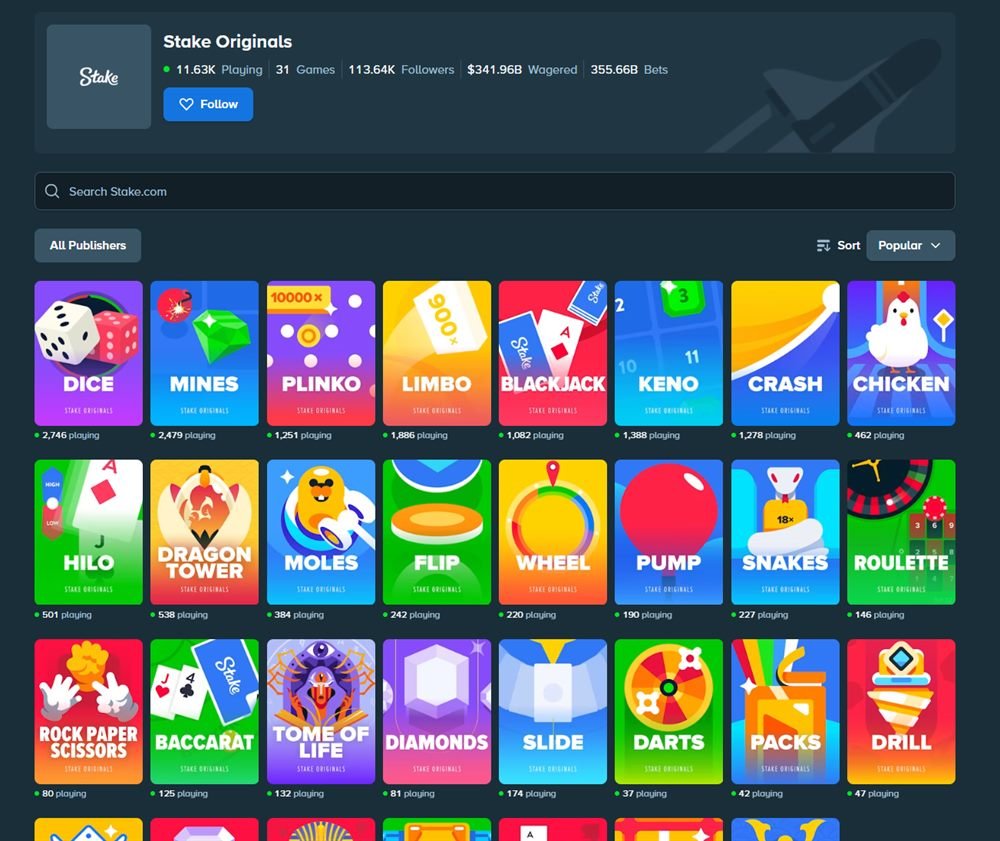 Catálogo de Stake Originals: Dice, Mines, Plinko, Crash, Limbo, Keno y más juegos Provably Fair